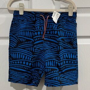 Kid’s  Blue Patterned Swim Shorts
